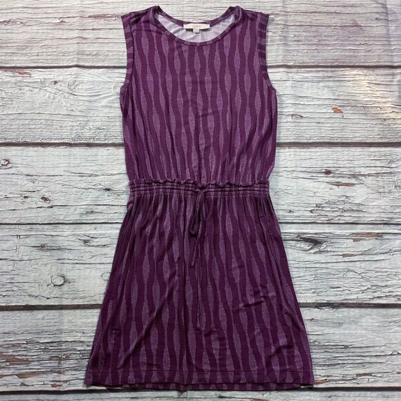 Ann Taylor Loft Womens Dress size XS Purple Pullover Tank Top Soft Comfy Stretch - Picture 2 of 9
